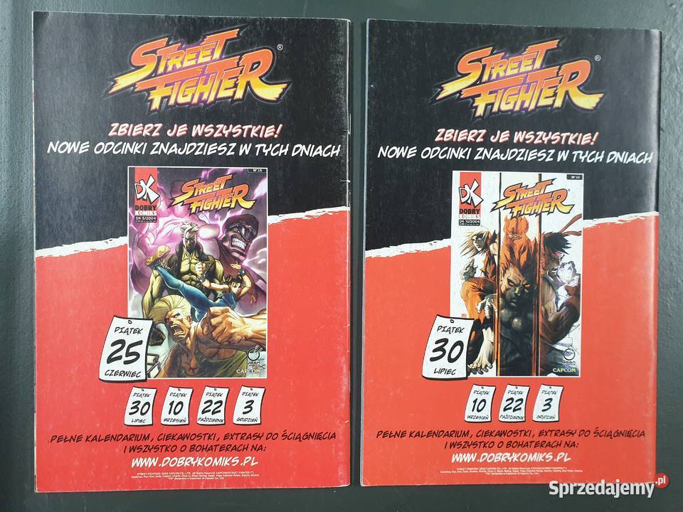 Street Fighter komplet 6 komiksów 2004 Komiks