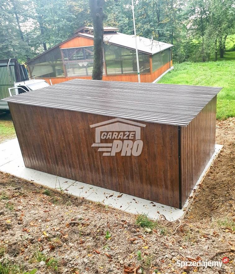 Garaz blaszany 3x6 Brama dwuskrzydłowa Włocławek