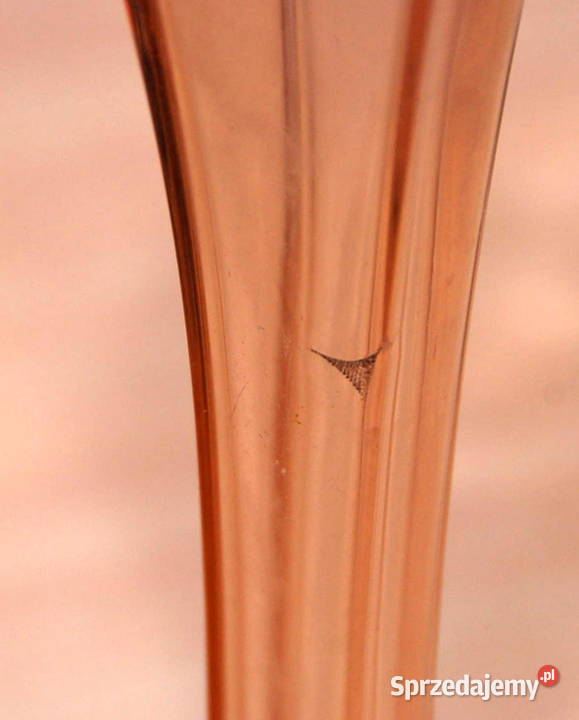 stary szklany secesyjny wazon Art Deco flet Huta