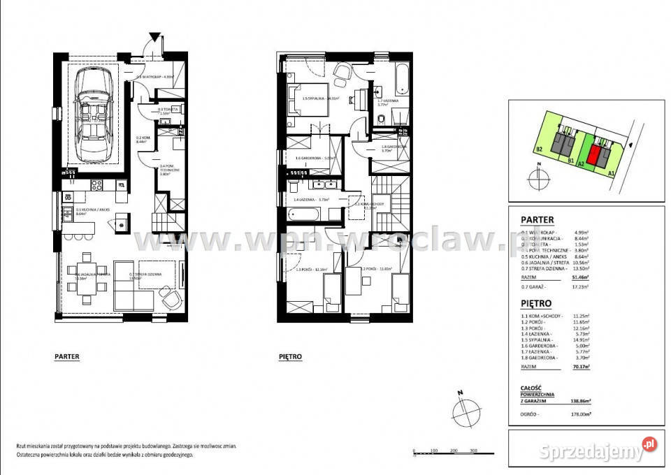 Dom bliźniak Lutynia 13886 metrów sprzedam