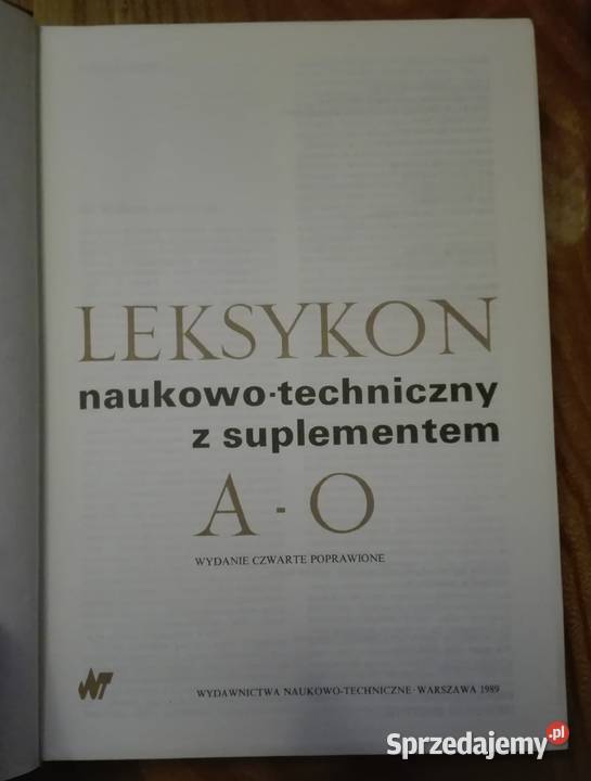 Leksykon naukowo techniczny z suplementem tom 1 Książki naukowe i popularnonaukowe Warszawa