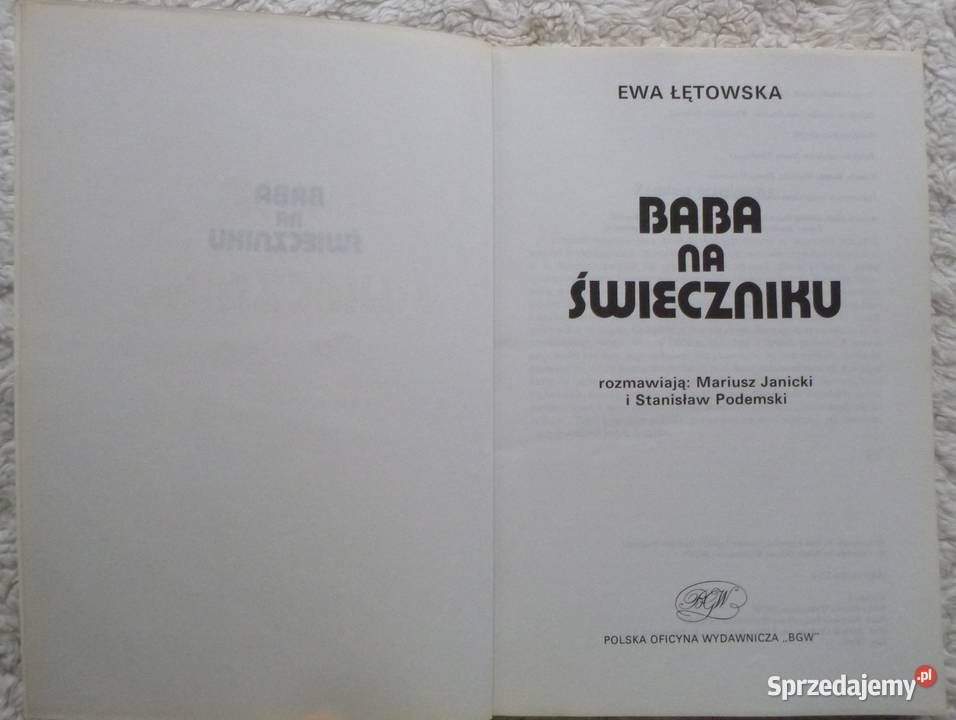 Baba na świeczniku Ewa Łętowska Warszawa