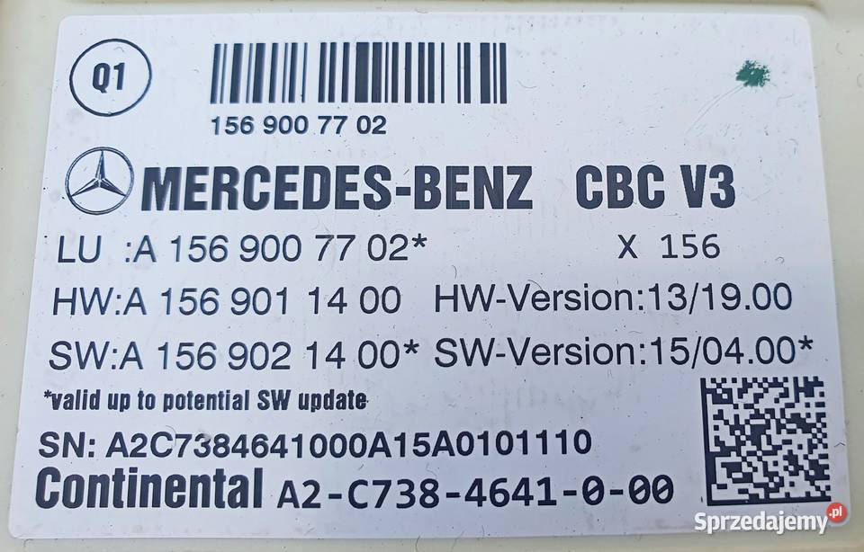 MERCEDES CLA W117 W176 W246 MODUŁ SAM Radom