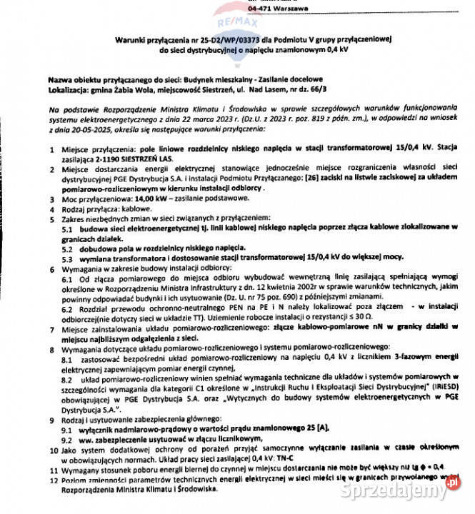 Siestrzeń działki pod duży dom bez podatku mazowieckie sprzedam