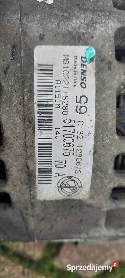 Alternator Fiat Panda II 11 benzyna 51700675 zachodniopomorskie Szczecin