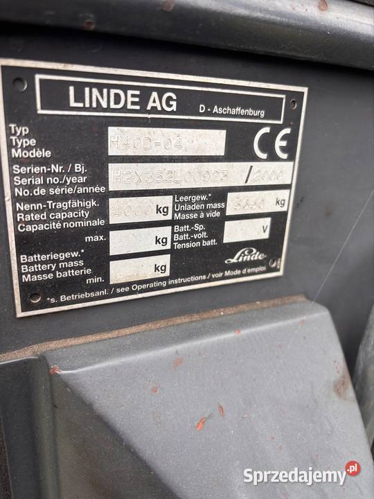 Wózek Linde H40D Dąbrowa