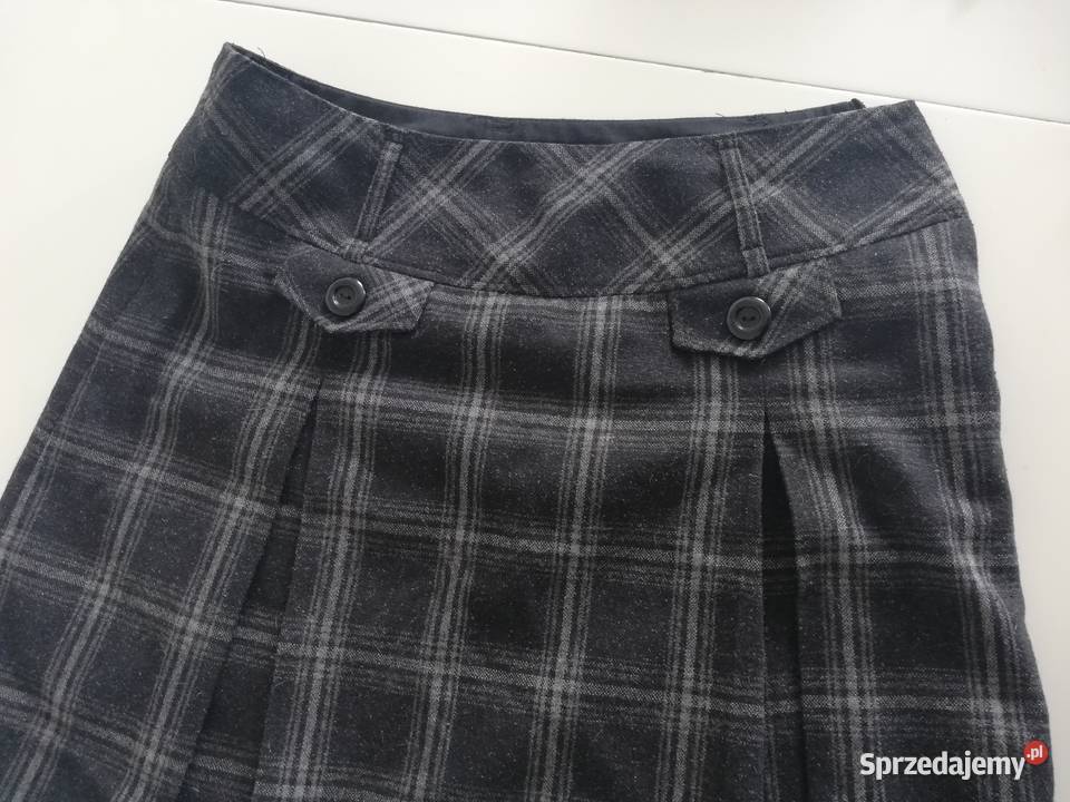 mini spódniczka w kratkę na podszewce