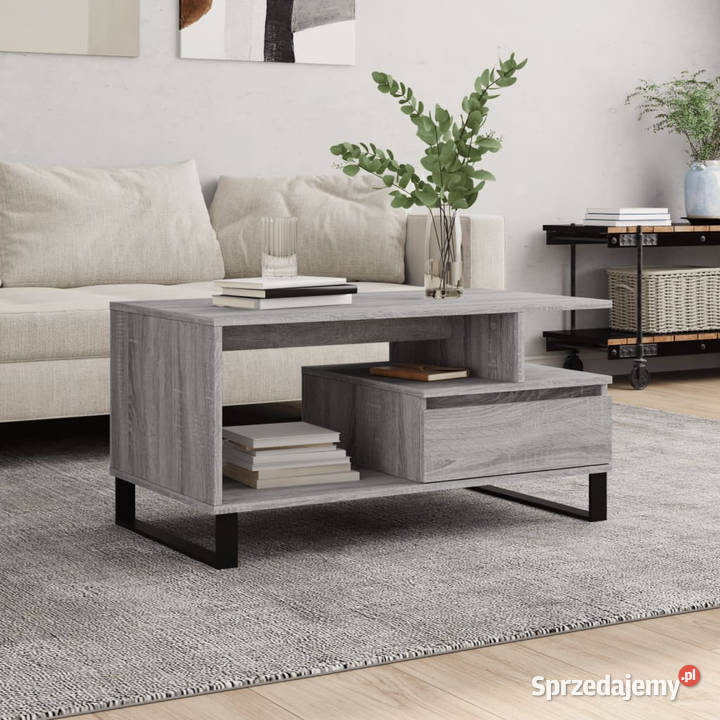 Stolik kawowy szary dąb sonoma 90x49x45 mazowieckie
