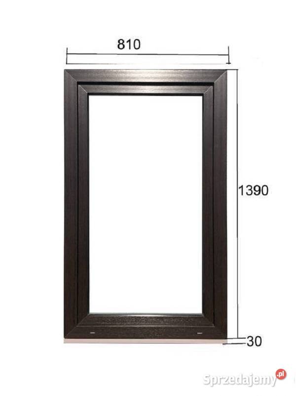 Okna ciemny dąbbiałe PCV 810 x h139060 PCV Toruń
