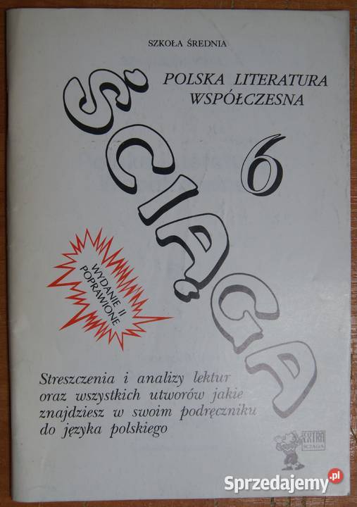 Ściąga 6 Polska literatura współczesna szkoła Parczew sprzedam