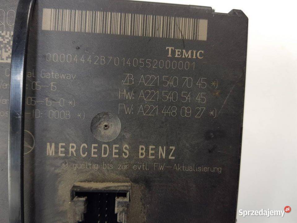 MODUŁ MERCEDES W221 S350 A2215407045 osobowe kujawsko-pomorskie Lipno