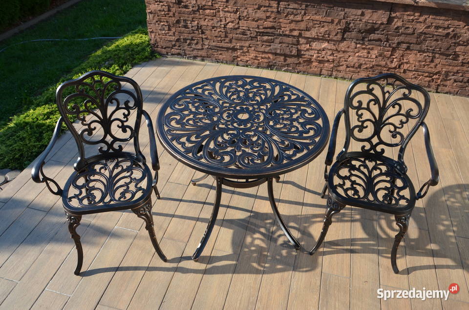 Meble ogrodowe aluminiowe 2 osobowy komplet Lisia Góra