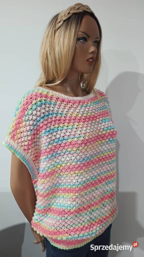 Sweterek ręcznie robiony na drutach Ostrów Wielkopolski sprzedam