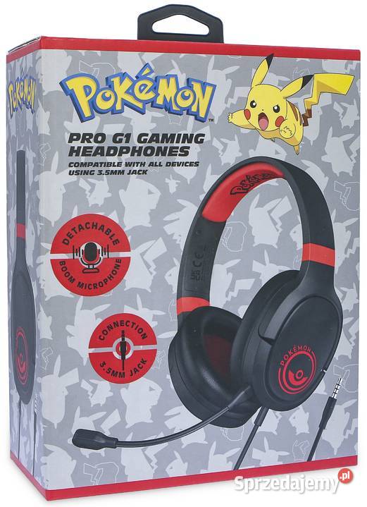 Pokemon Słuchawki Gamingowe Nauszne Przewodowe z sprzedam