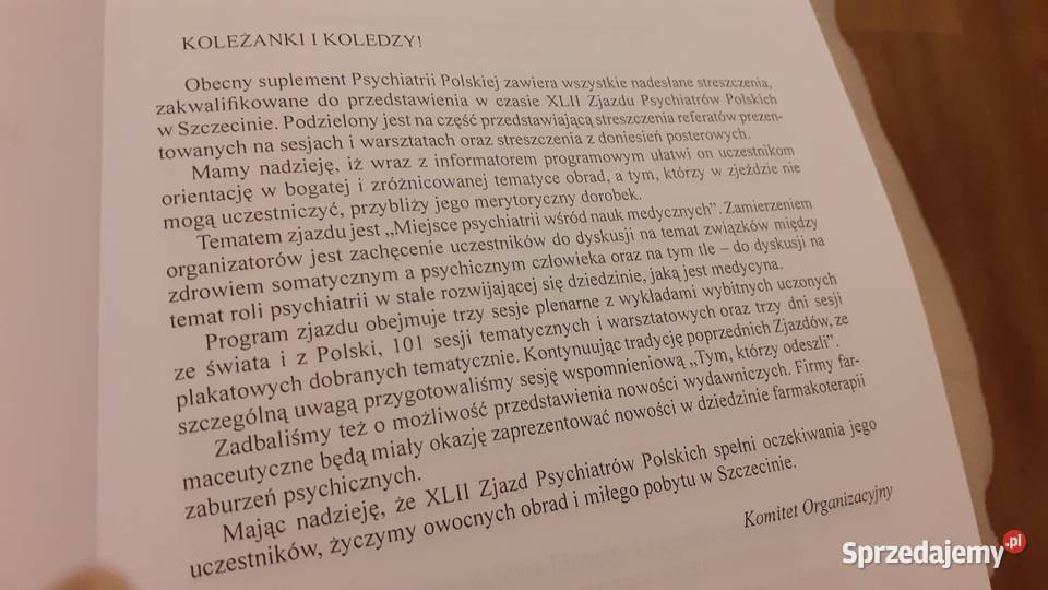 Psychiatria Polska Rok wydania 2007 Szczecin