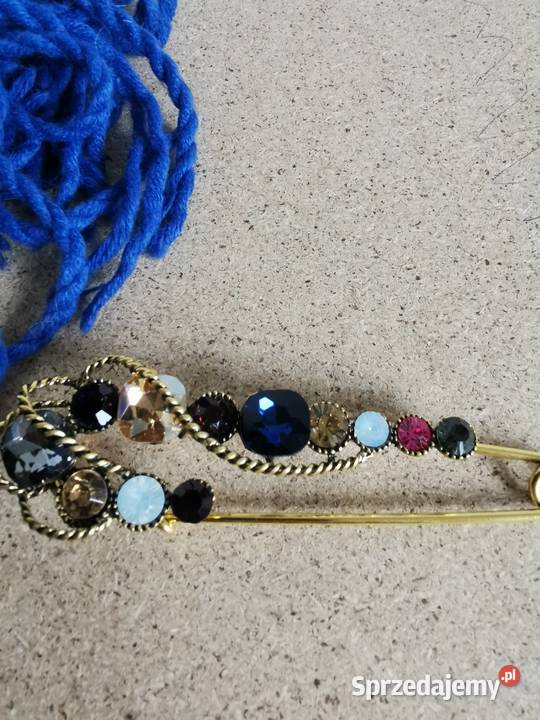 Broszka damska duża kolorowa agrafka Kraków