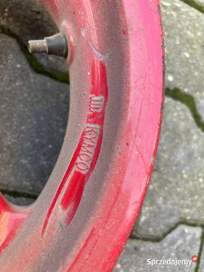 Felga Tylna Srebrna Kymco Super 9 czerwona Opony, koła, felgi
