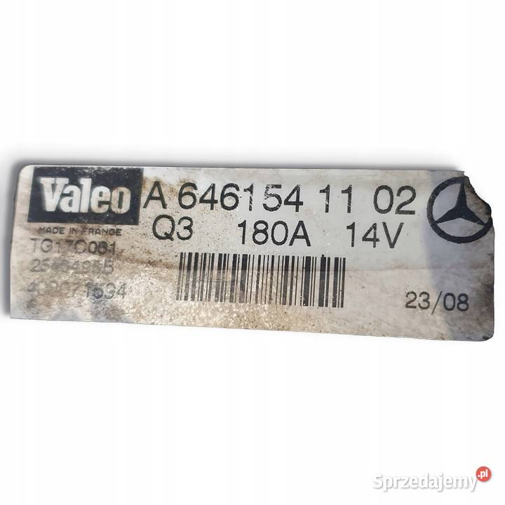 ALTERNATOR Mercedes Vito W639 22 CDI A6461541102 Chełm