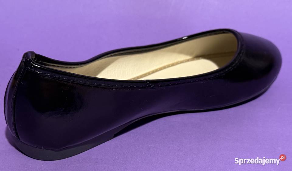 Czarne lakierowane baleriny rozmiar 39 Żyrardów