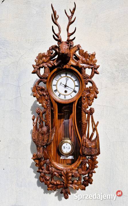 Zegar w stylu myśliwski wiszący łódzkie Ciężkowice sprzedam