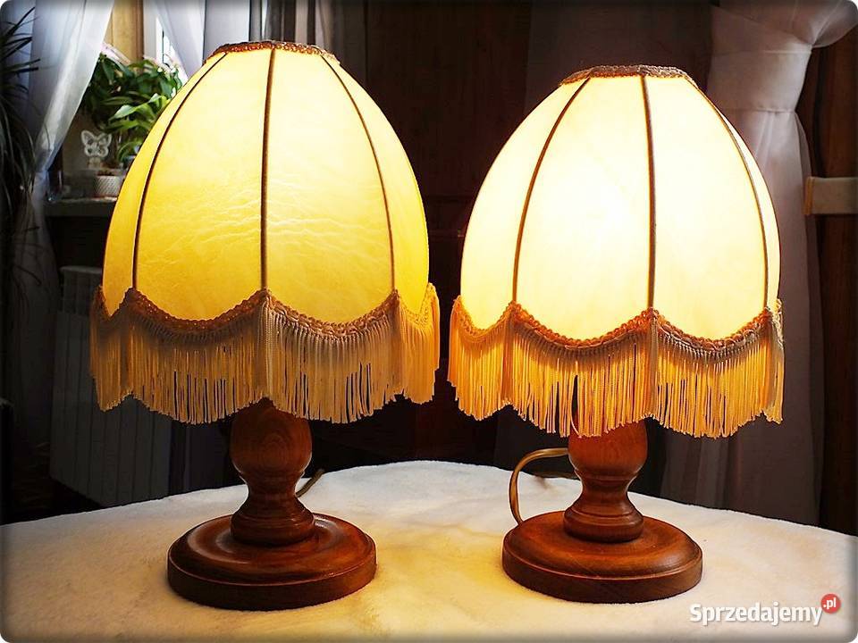 Stare Lampki Nocne Retro z prawdziwej cienkiej Żary sprzedam