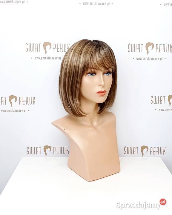 Peruka syntetyczna z grzywką Bodzentyn Akcesoria do włosów sprzedam