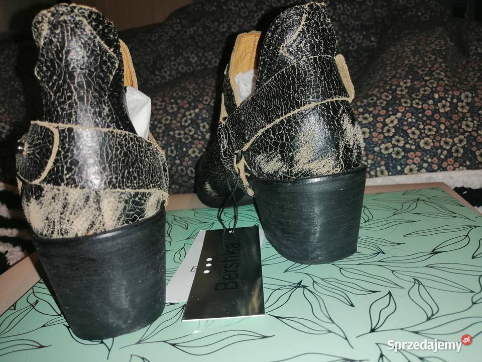 BERSHKA buty botki SKÓRZANE półbuty sztyblety Leszno