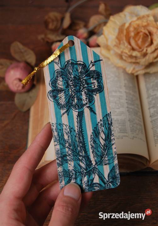 Zakładka do książek dzika róża rękodzieło sprzedam