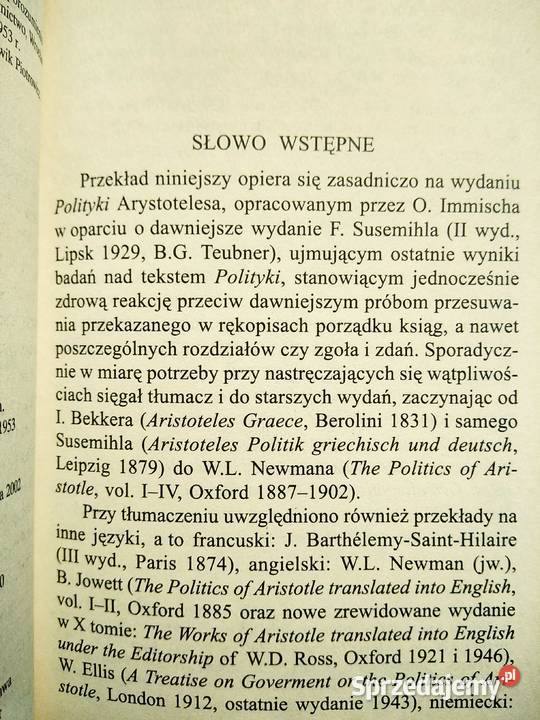 Polityka Arystoteles książka unikat Bródno mazowieckie Warszawa