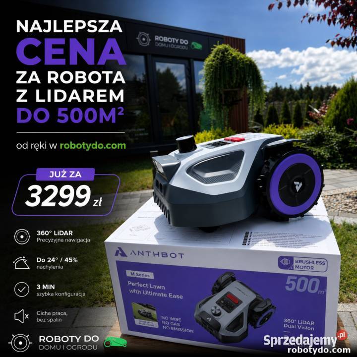 Robot koszący Anthbot serii Genie 800 1000 i Grabostów