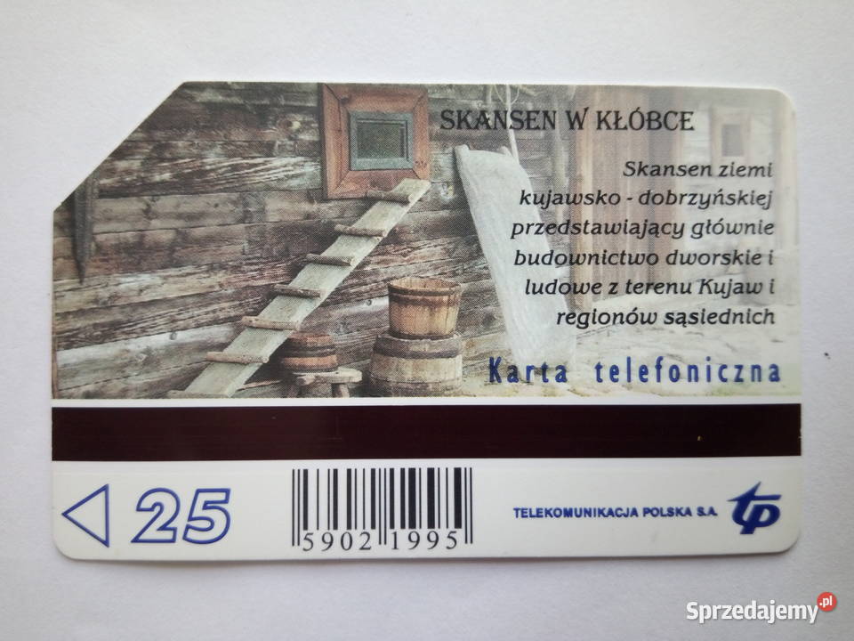 Karta telefoniczna przedstaw Skansen w Kłóbce 25 śląskie