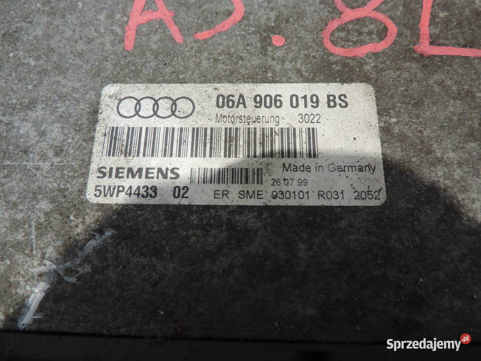 KOMPUTER STEROWNIK SILNIKA AUDI A3 8L 16 8V SR Nowy Sącz sprzedam