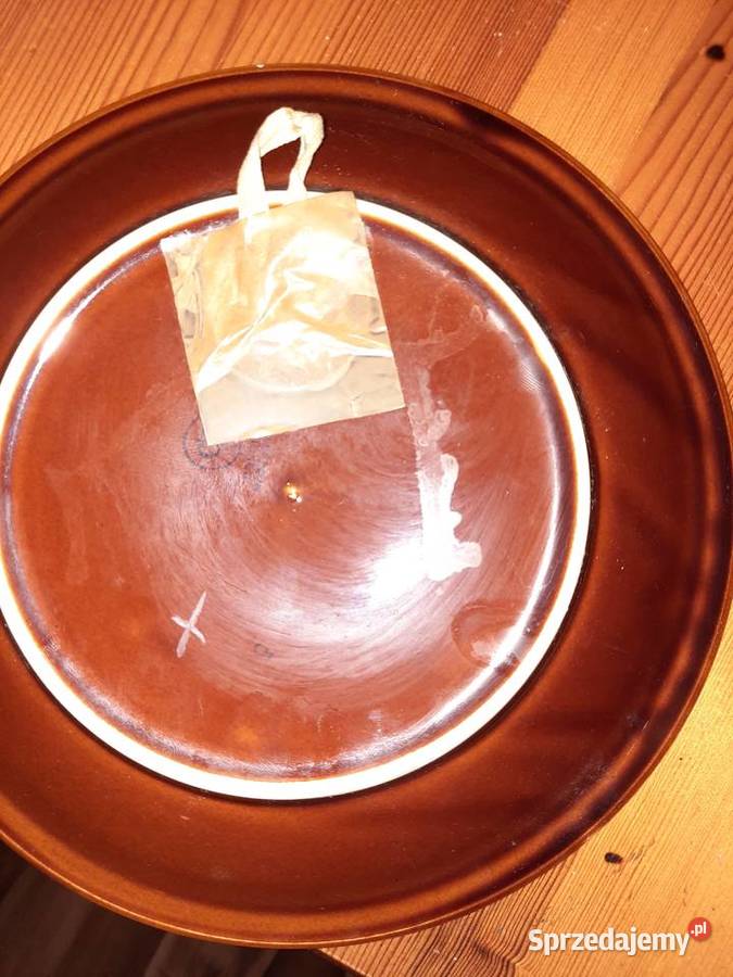 Regionalny kolekcionerski sygnowany talerz Lubań