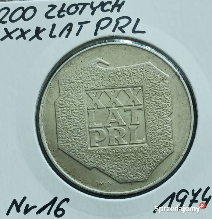200 XXX Lat PRL 1974 r 16 mennicze Numizmatyka wielkopolskie