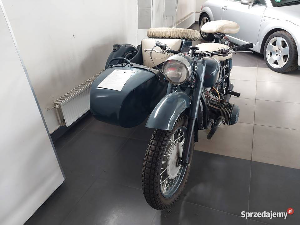 zabytkowy motocykl z koszem Dniepr KMZ 650 Nowy Dwór Gdański