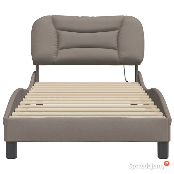 Rama łóżka z oświetleniem LED taupe tkanina 208cm Warszawa