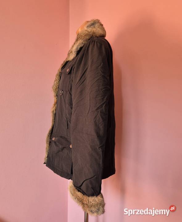 Kurtka jesienna damska z futrem królika Rozmiar 40(L) Kurtki i płaszcze małopolskie Brzesko