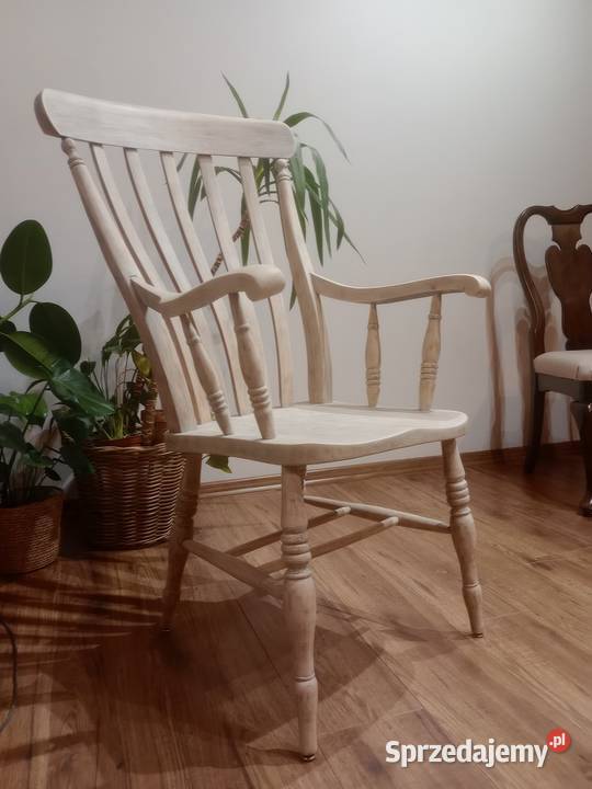 Fotel patyczk Boho bielony Okazja Lusówko