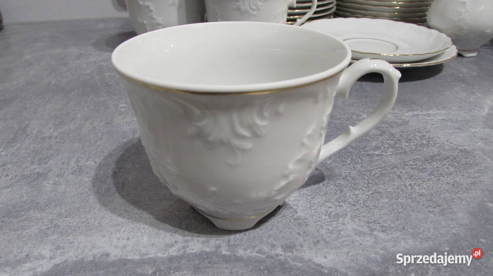 Porcelana Rococo Złota Linia 12 osób Ćmielów małopolskie Kraków