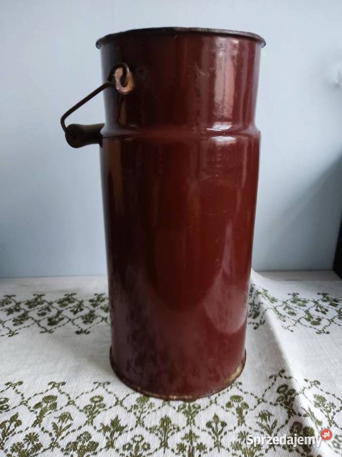 Kanka bańka emaliowana brązowa na mleko 5l Głuchołazy sprzedam