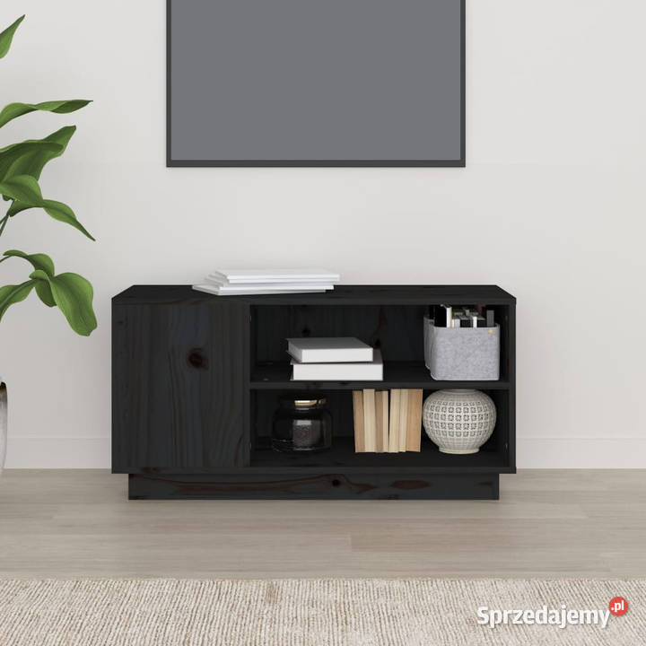 Szafka pod TV czarna 80x35x405 lite drewno Meble mazowieckie Warszawa