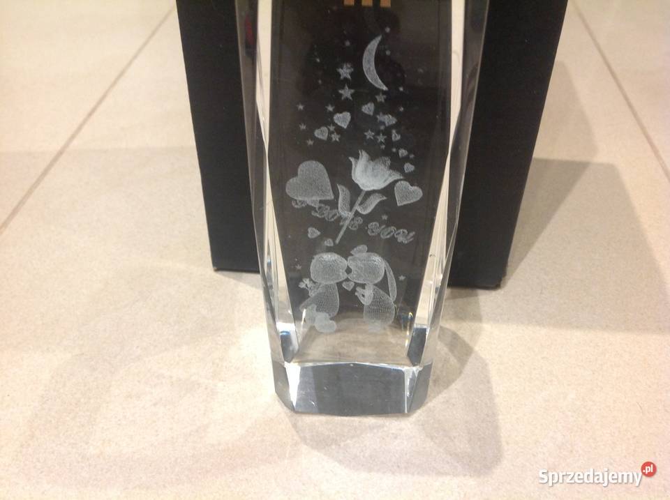 Statuetka kryształowa I love you 3D Nowa Sól