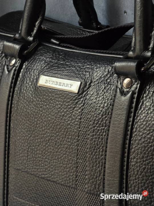 Aktówka Burberry Grain Check Maxwell Warszawa