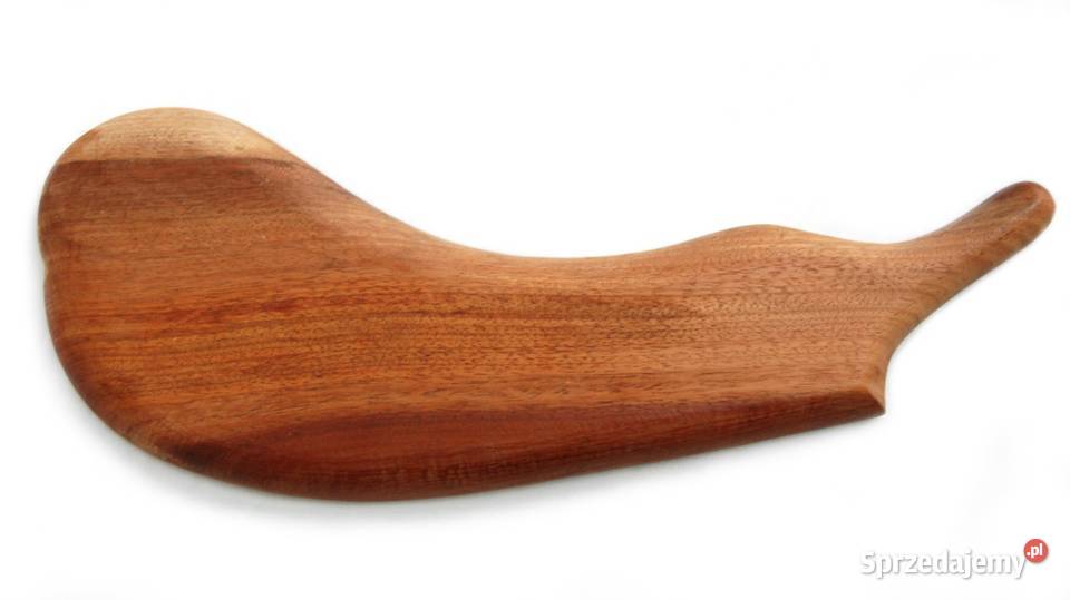 Rzeźbiona patera bakłażan drewno teak lata 70 brązowy Lublin sprzedam