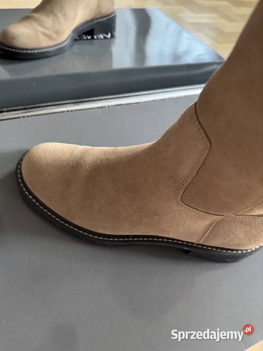 Kozaki damskie Zara 37 skóra naturalna zamszowa Częstochowa