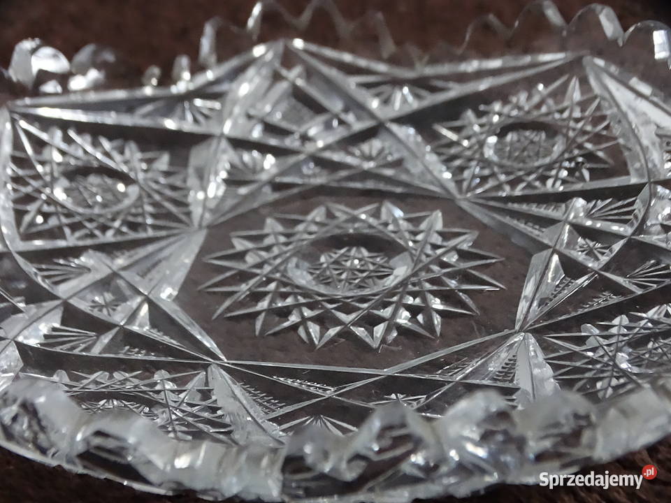 Piękny talerzykmisa z rżniętego kryształu bogaty Biłgoraj sprzedam