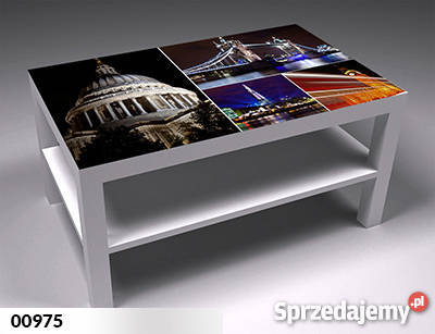 Stolik IKEA LACK SZKLANY BLAT SUPER ŁAWA KAWA 55cm Wolsztyn