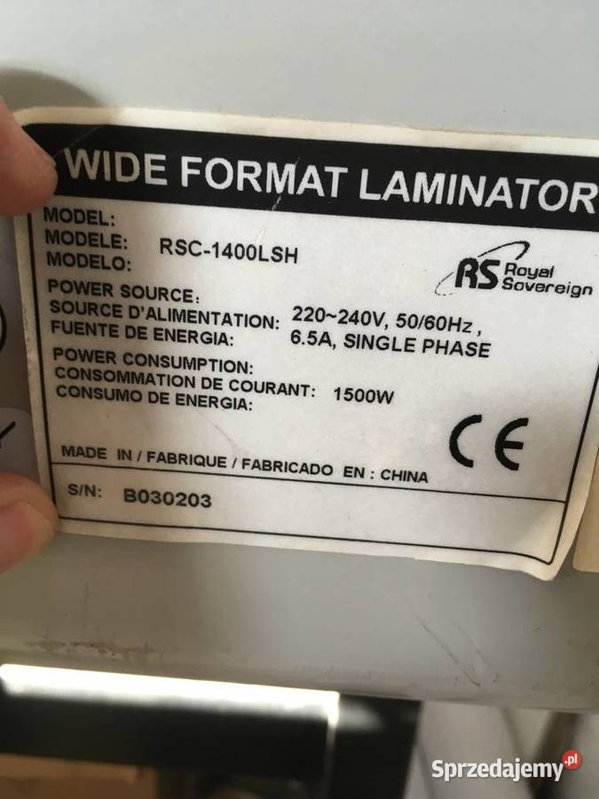 Laminator Royal Sovereign RSC 1400LSH