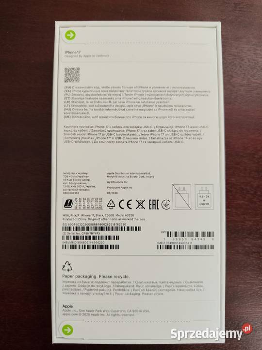 iPhone 17 nowy nie otwierane pudełko warmińsko-mazurskie Orneta
