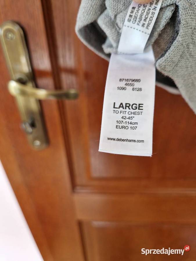 Szara bawełniana koszulka polo w paski męska Bibice